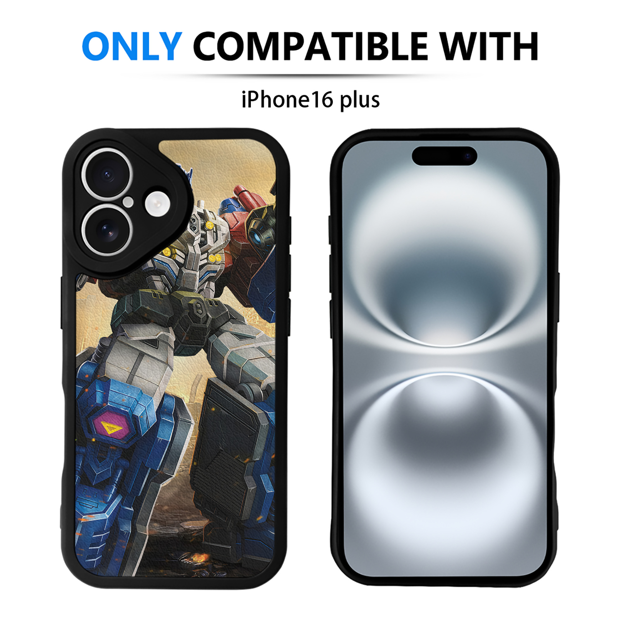 （画像用） Transformers トランスフォーマー 【iPhone 16シリーズ対応】シリコンスマホケース（レザー調） 材質：シリコン